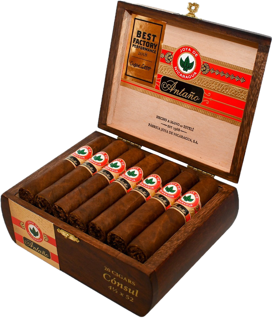 JOYA DE NICARAGUA ANTAÑO ORIGINAL (1970) CÓNSUL 4 1/2 X 52 20 CIGARS