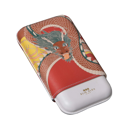 LEATHER CASE FOR 3 CIGARS "DRAGON"