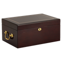 [HUM-100LG-BOV] HUMIDOR SUPREME ALHAMBRA, 55-95 CIGAR CAPACITY HUMIDOR, HIGH GLOSS MAPLE FINISH WITH (3)