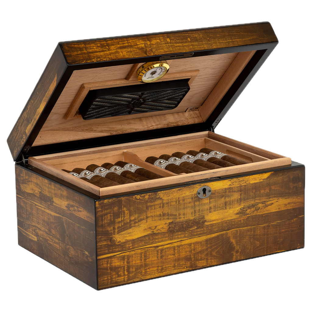 [HUM-100ADR-BOV] ADIRONDACK - 100 CIGAR, RECLAIMED WOOD HUMIDOR