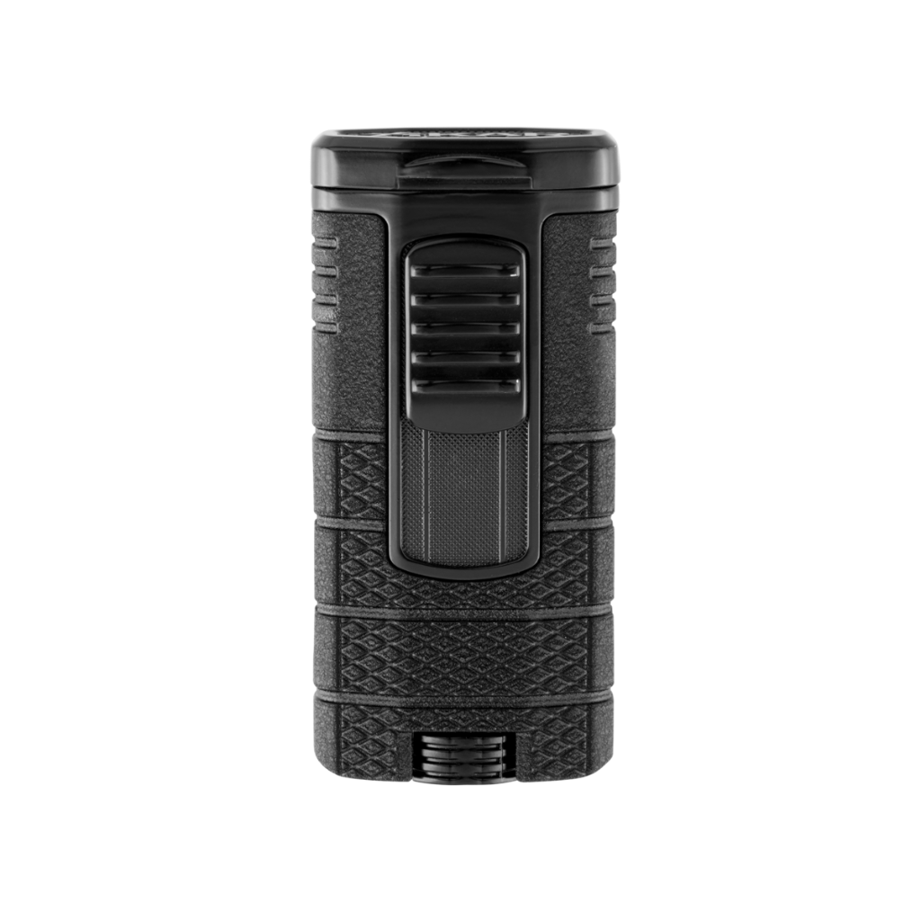 [XI-553BK2] XIKAR TACTICAL TRIPLE, BLACK & BLACK TRIPLE-JET LIGHTER