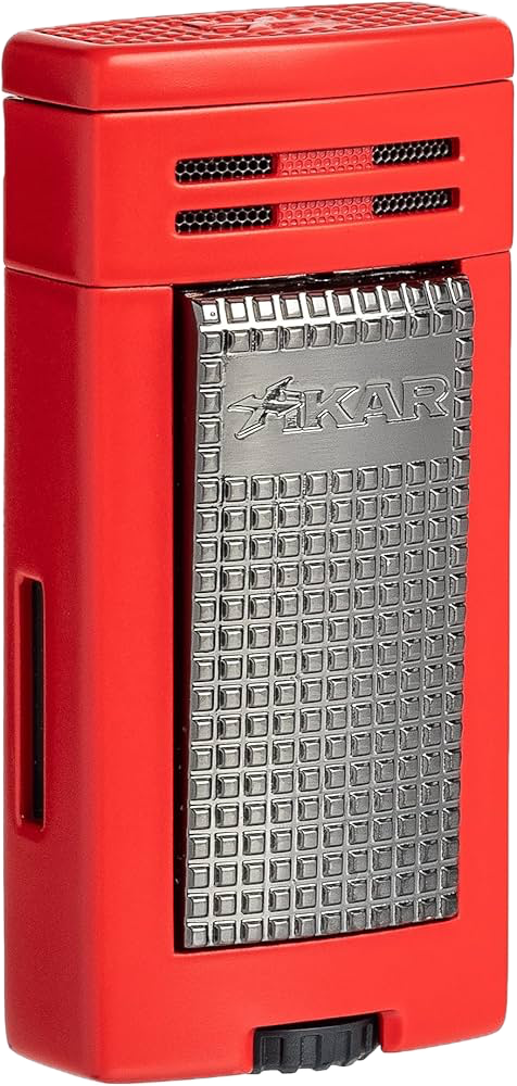 [XI-607RD] XIKAR ION DOUBLE JET LIGHTER, RED