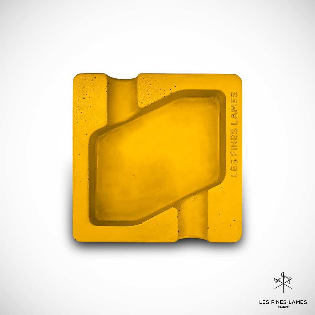 [AS0607012] ASHTRAY DOUBLE YELLOW 