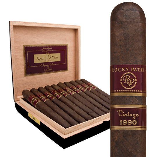 ROCKY PATEL VINTAGE SERIES 1990 - 12 YEAR AGED BROADLEAF WRAPPER TORO 20 CIGARS