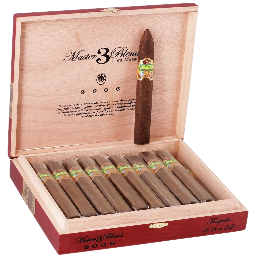 OLIVA MASTERS BLEND TORPEDO 6 X 52 20  CIGARS