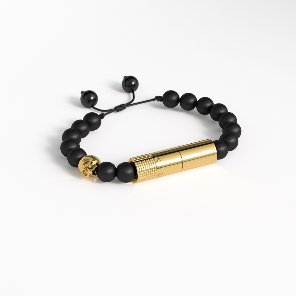 [BP3228032] PUNCH BRACELET - OSCURO GOLD SKULL I