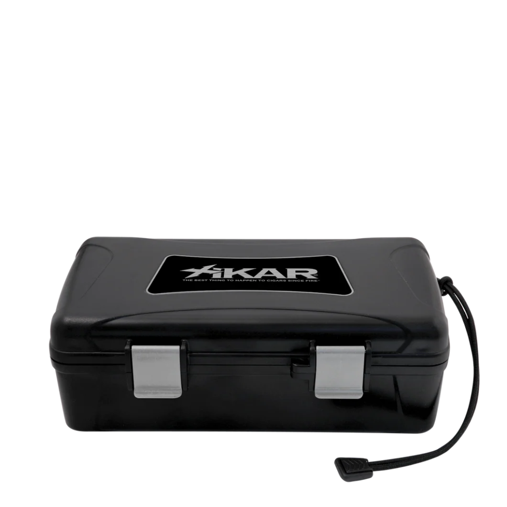 [XI-210] 10 CT TRAVEL HUMIDOR NO LABEL, BLACK (CASE OF 6)