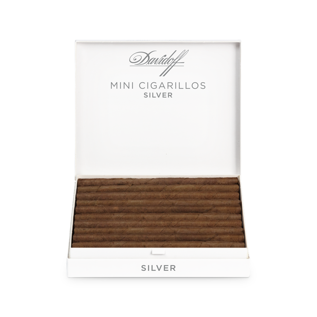 DAVIDOFF SHORT SMOKES MINI CIGARILLOS SILVER 20 CIGARS