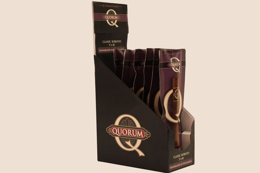 [QU007] QUORUM ROBUSTO NAT SINGLE PACK DISPLAY OF 6 CIGARS
