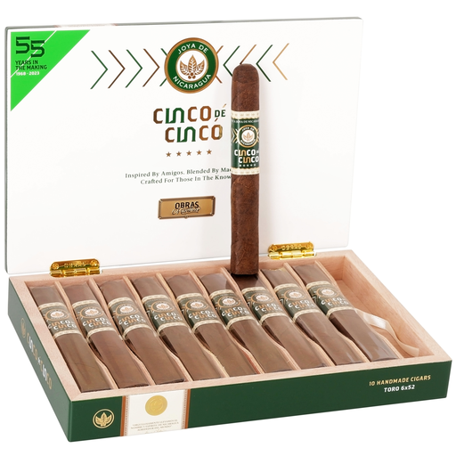 [JD011] JOYA DE NICARAGUA CINCO DE CINCO TORO 6 X 52 10 CIGARS