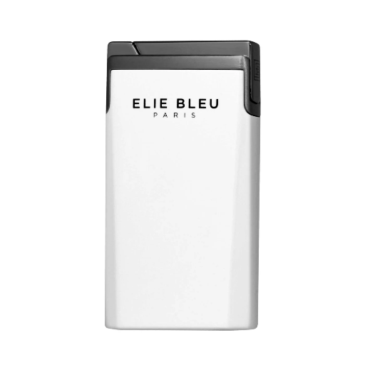 [LI075] J-15 CIGAR JET FLAME LIGHTER WHITE LACQUER GUNMETAL
