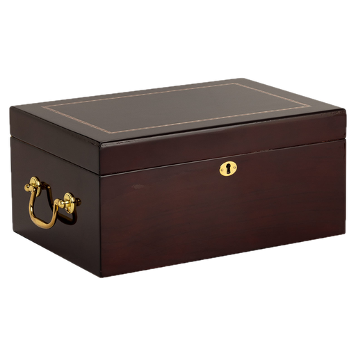 [HD120] [HUM-100LG-BOV] HUMIDOR SUPREME ALHAMBRA, 55-95 CIGAR CAPACITY HUMIDOR, HIGH GLOSS MAPLE FINISH WITH (3)