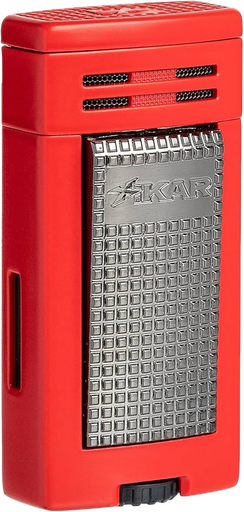 [LI093] [XI-607RD] XIKAR ION DOUBLE JET LIGHTER, RED