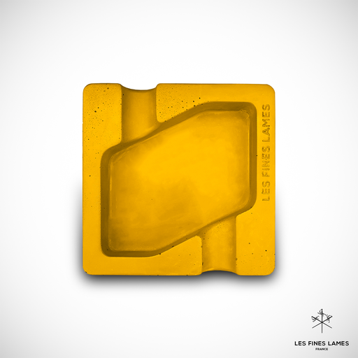 [AS056] [AS0607012] ASHTRAY DOUBLE YELLOW 