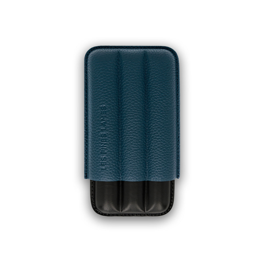 [CS017] [CA7108003] CIGAR CASE CIGAR CASE - TRIO BLUE PEBBLE LEATHER 