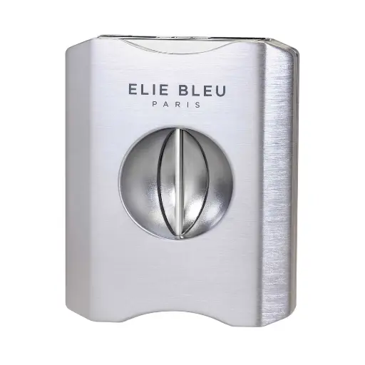 [CT147] CIGAR CUTTER V CUT BRUSHED CHROME 